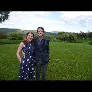 Linen Polka Dot Dress